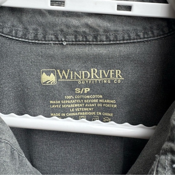 WindRiver men’s button down grey cotton short sleeve tee t-shirt casual Sz S - Picture 5 of 6
